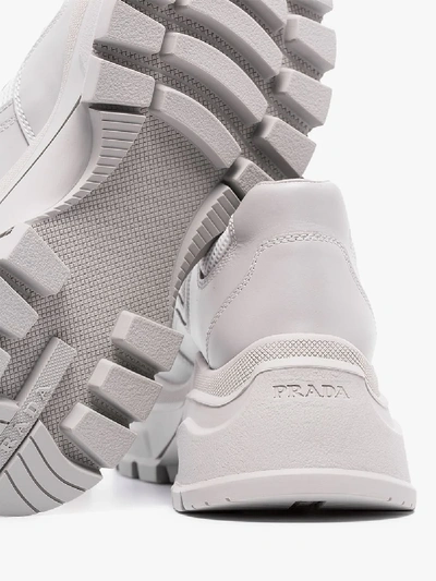 Shop Prada Sneakers Mit Netzeinsatz In Grey