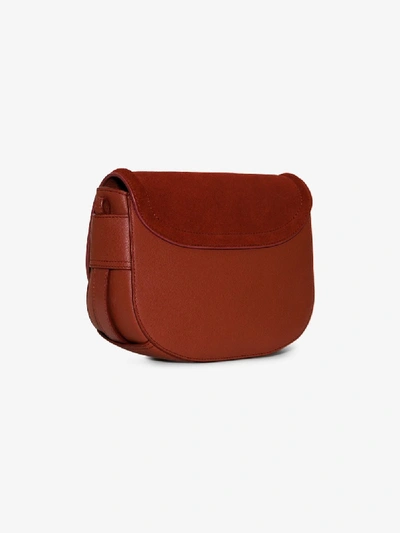 Shop Chloé Red Suede And Leather Cross Body Ring Bag