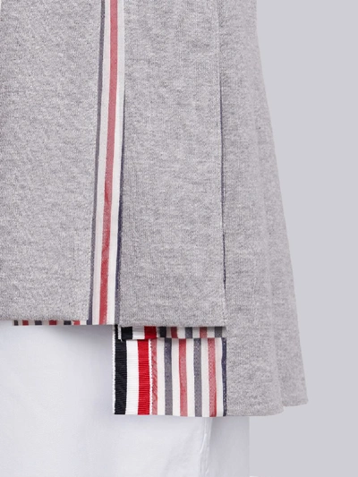 Shop Thom Browne Light Grey Classic Loop Back Mini Pleated Skirt