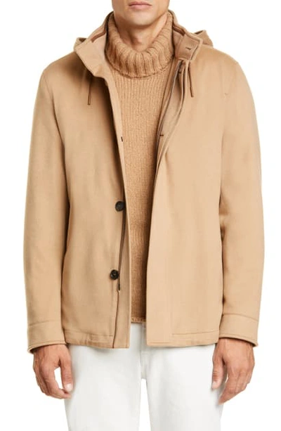 Shop Ermenegildo Zegna Classic Fit Cashmere Jacket In Camel