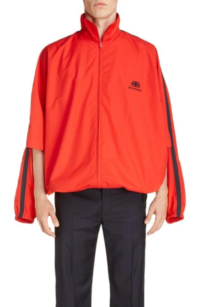Shop Balenciaga Double Sleeve Jacket In Masai Red