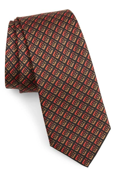 Shop Burberry Manston Monogram Silk Tie In Red