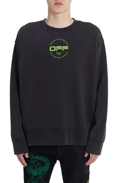 Shop Off-white Incompiuto Hand Logo Sweatshirt In Black Multi