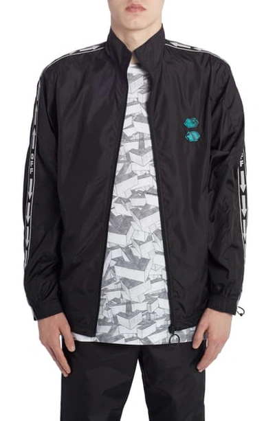 Shop Off-white Arrow Tape Track Jacket In Black