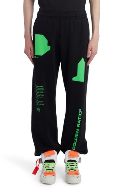 Shop Off-white Arch Shapes Slim Sweatpants In Black Brilliant