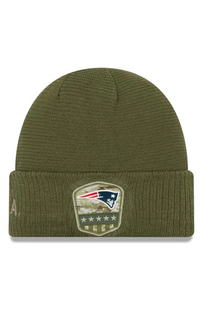Shop New Era Salute To Service Nfl Beanie In New England Patriots