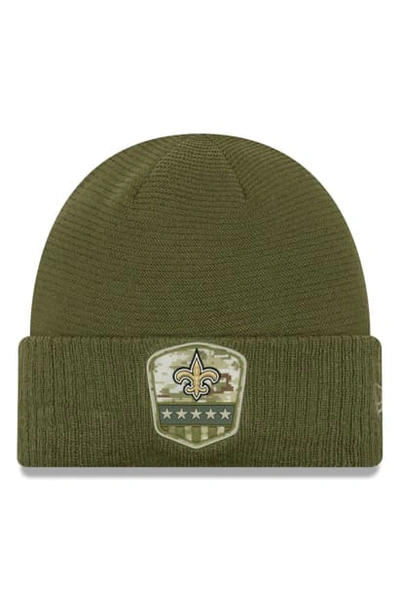 Shop New Era Salute To Service Nfl Beanie In New Orleans Saints