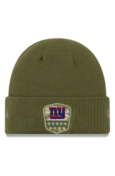 Shop New Era Salute To Service Nfl Beanie In New York Giants