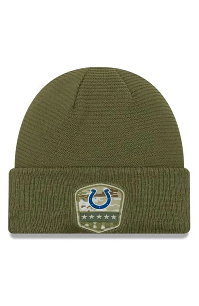 Shop New Era Salute To Service Nfl Beanie In Indianapolis Colts