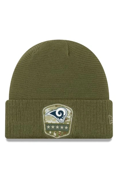 Shop New Era Salute To Service Nfl Beanie In Los Angeles Rams