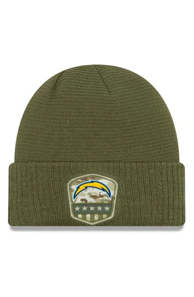 Shop New Era Salute To Service Nfl Beanie In Los Angeles Chargers