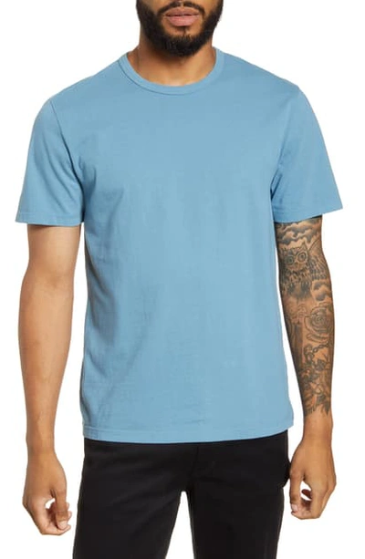 Shop Vince Solid T-shirt In Washed Heritage Blue