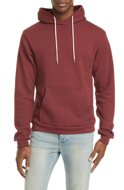 Shop John Elliott Solid Hooded Sweatshirt In Oxblood