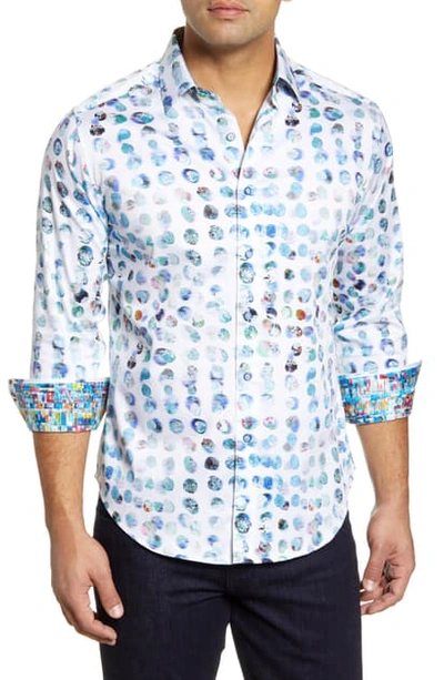 Shop Robert Graham Flashback Classic Fit Button-up Shirt In White