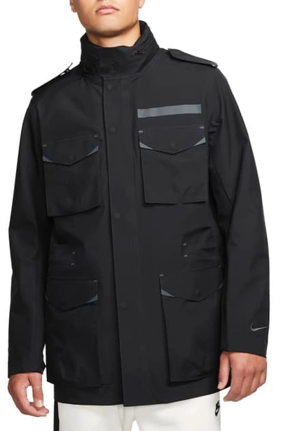 Shop Nike M65 Gore-tex Jacket In Black/ Black/ Black