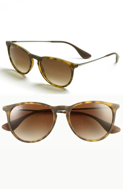 Shop Ray Ban Erika Classic 54mm Sunglasses In Havana/ Brown Gradient