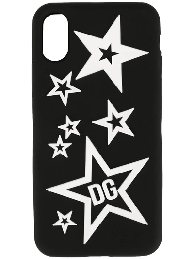 Shop Dolce & Gabbana Star Print Iphone X/xs Cover In Black