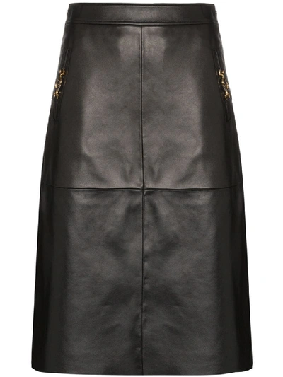 Shop Gucci Interlocking G Horsebit Motif Skirt In Black