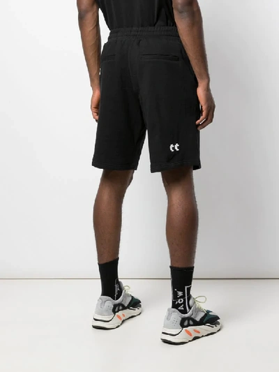 Shop Mostly Heard Rarely Seen 8-bit Peek Jersey Shorts In Black