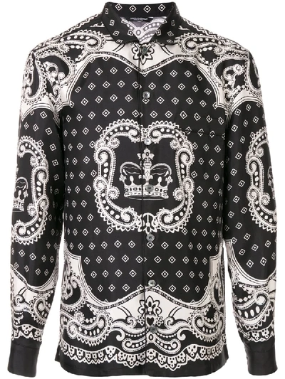 Shop Dolce & Gabbana Graphic Print Shirt In Black