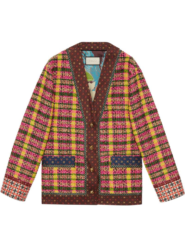 gucci yellow tweed jacket