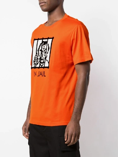 Mostly Heard Rarely Seen 8-bit Bars Printed T-shirt In Orange
