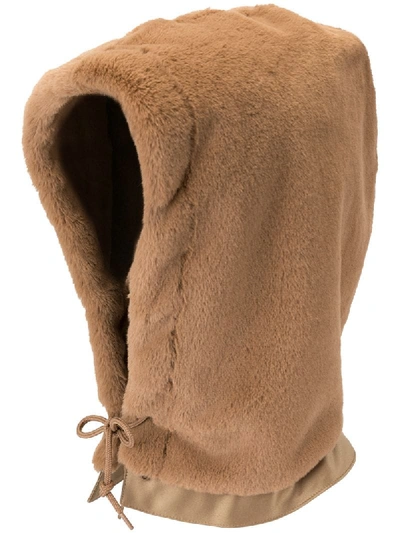 Shop Undercover Faux Fur Hood In Brown