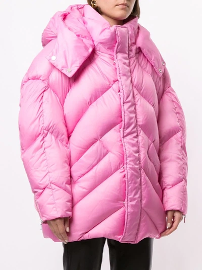 Shop Acler Puffer Jacket In Pink