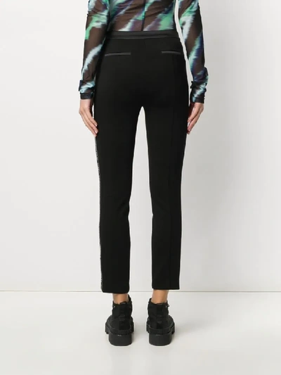 Shop Karl Lagerfeld Punto Logo Tape Trousers In Black