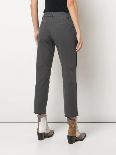 Shop Nili Lotan East Hampton Cropped Trousers In Grey