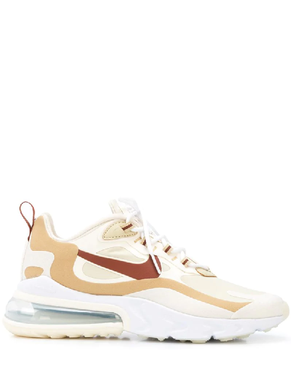 Nike Air Max 270 React Neoprene And Faux Leather Sneakers In Tan | ModeSens
