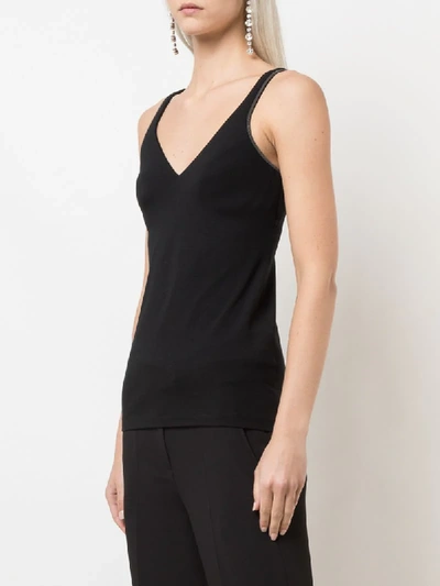 Shop Brunello Cucinelli Slim-fit Tank Top In Black