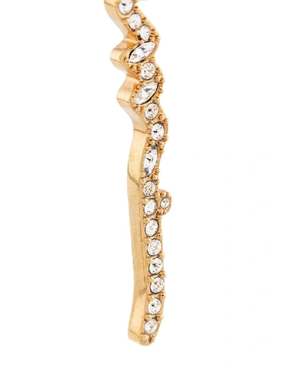 Shop Versace Gianni Drop Earrings In Gold
