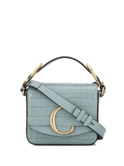 Shop Chloé Mini  C Bag In Blue
