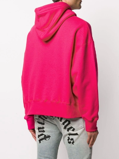 Palm Angels Kapuzenpullover Mit Teddy-patch In Pink