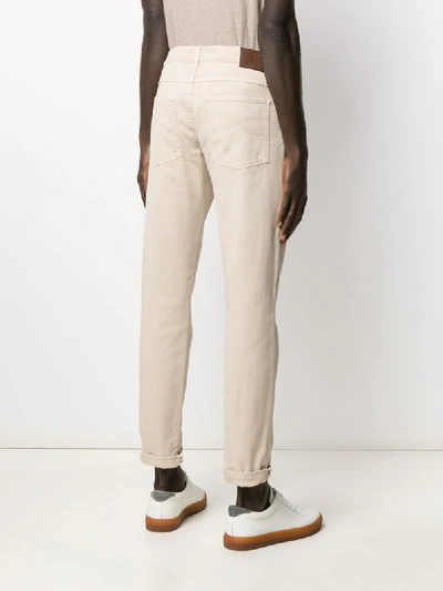 Shop Brunello Cucinelli Mid-rise Slim Jeans In Neutrals