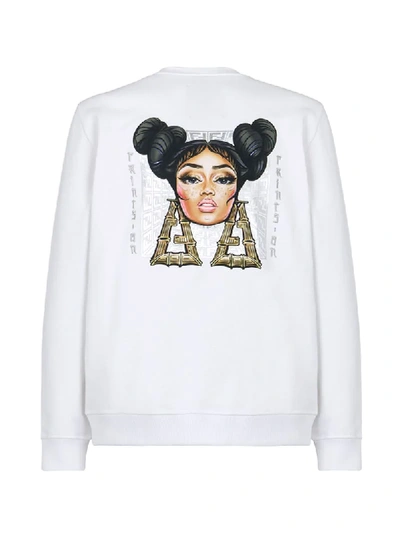 Shop Fendi Prints On Crew Neck Sweatshirt In White