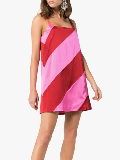 Shop House Of Holland Striped Mini Dress In Pink