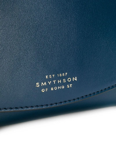 Smythson Pillow Crossbody Bag In Blue