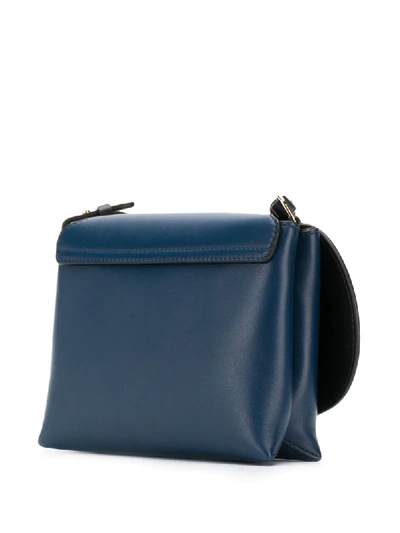 Shop Smythson Pillow Crossbody Bag In Blue