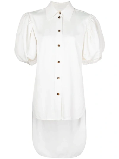 Shop Khaite Roberta Elongated-back Shirt In White