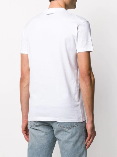 Shop Dsquared2 Caten Bikerismo Print T-shirt In White