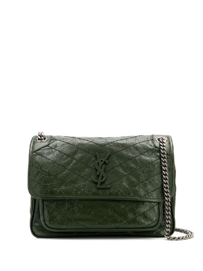 Shop Saint Laurent Medium Niki Shoulder Bag In Green