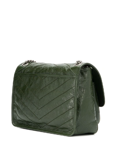 Shop Saint Laurent Medium Niki Shoulder Bag In Green