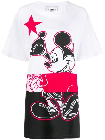 Shop Iceberg Mikey Mouse Printed T-shirt In White