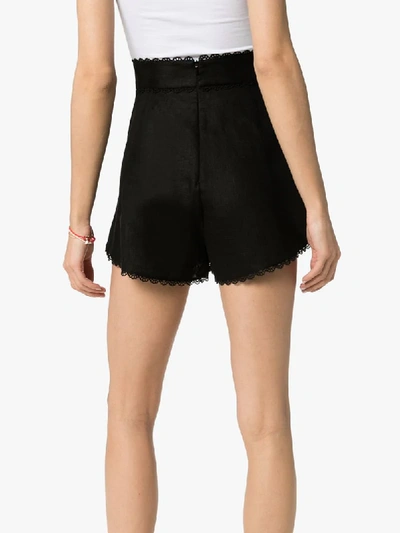 Shop Zimmermann Kirra Wide-leg Shorts In Black