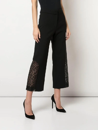 Shop Alexis Novata Sheer-panels Trousers In Black