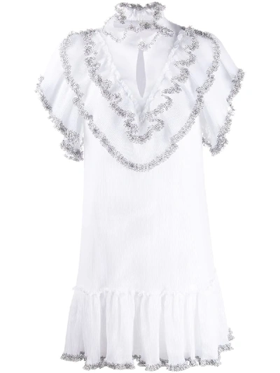 Shop See By Chloé Ruffle Short-sleeve Dress In White