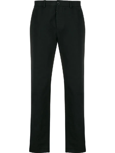 Shop Maison Margiela Straight-leg Chinos In Black