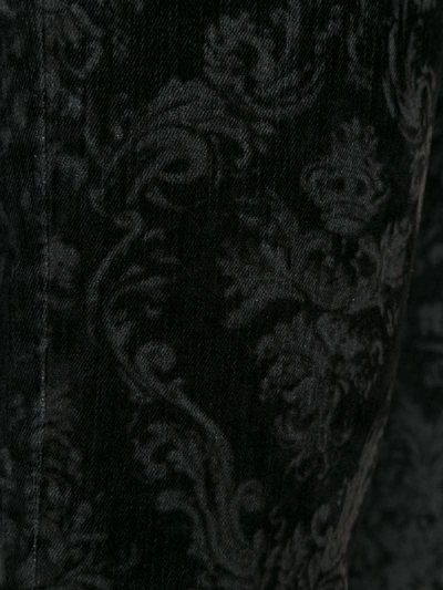 Shop Dolce & Gabbana Logo Print Skinny Trousers In Black